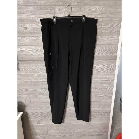 Scrubstar Scrub Pants Unisex Size 2XL Stretch Button Waist‎ Black Cargo GUC Mens - Picture 1 of 9
